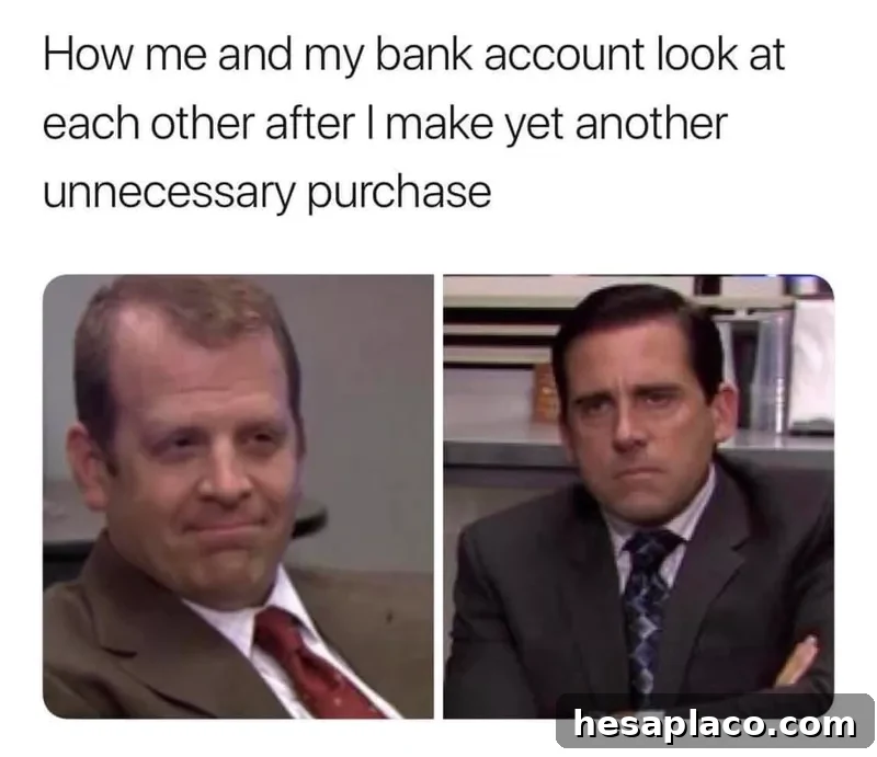 The Office bank account meme