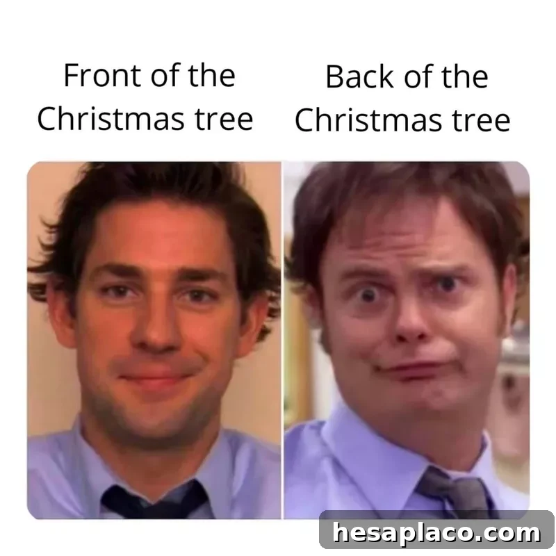 The Office Christmas tree meme