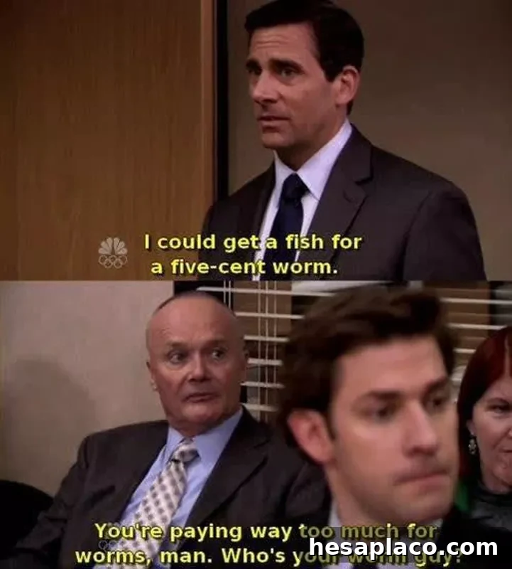The Office worm guy meme
