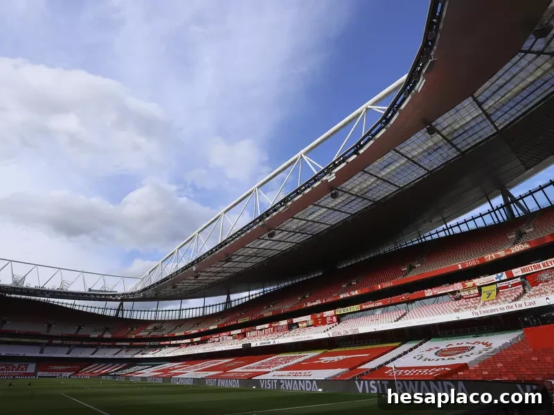 View inside Emirates Stadium