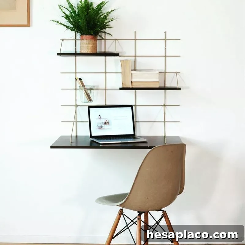 Rack on cloffice wall