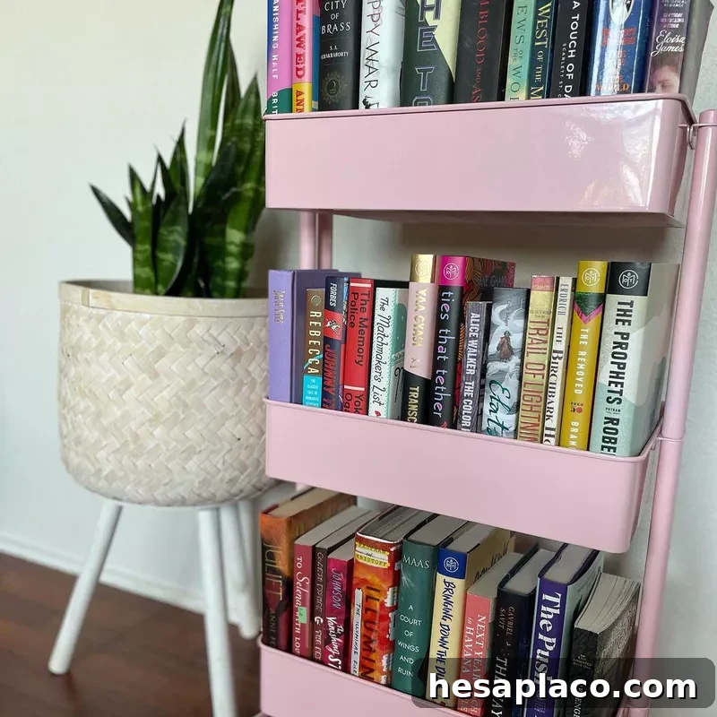 Cart with books on it