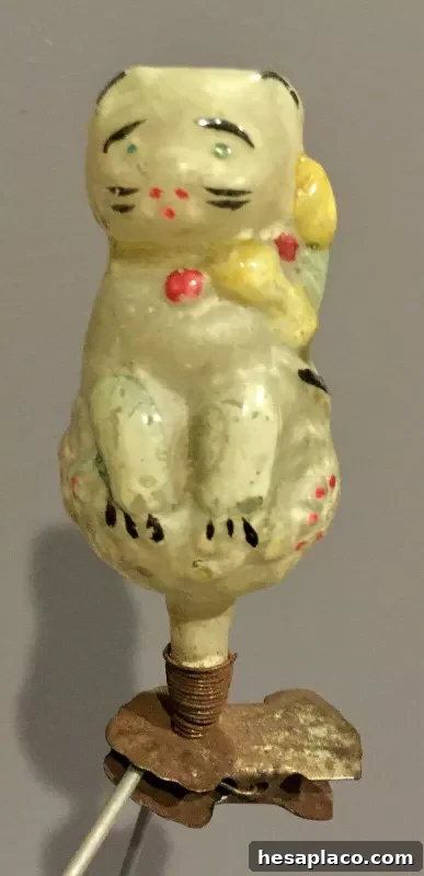Antique cat Christmas ornament