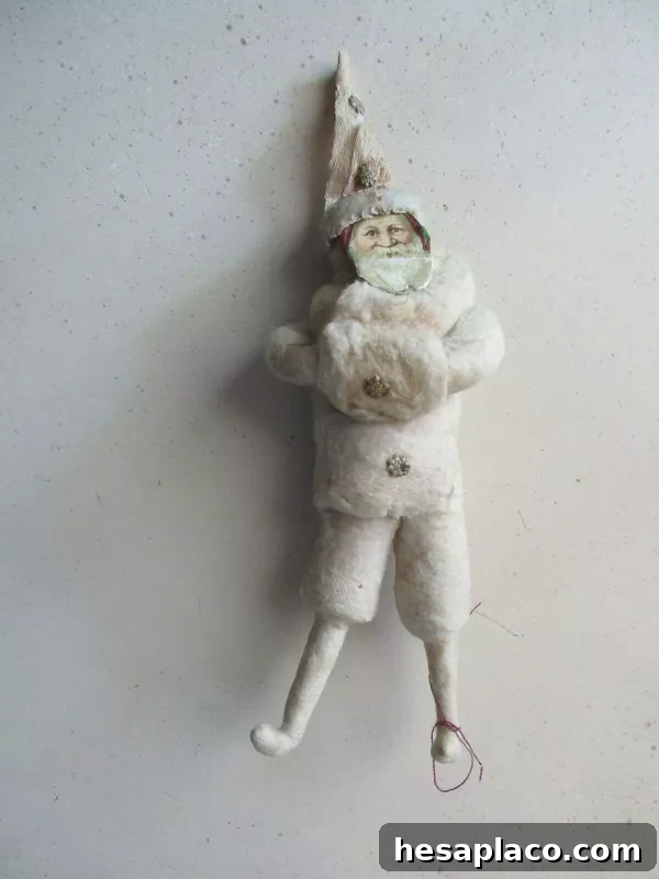 Early Cotton Batting Father Christmas Ornament