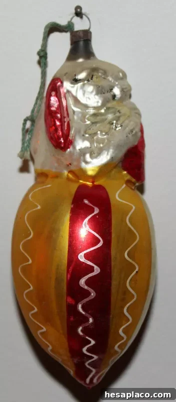 Early German Handblown Glass Rabbit Christmas Ornament