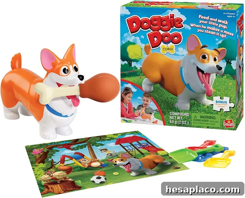Doggie Doo game pieces and box