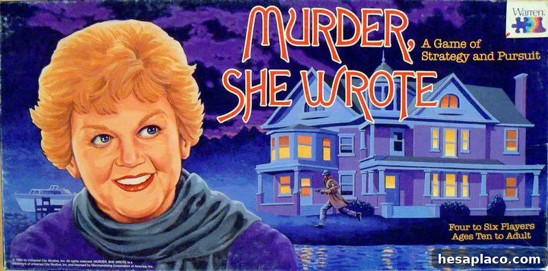 Angela Lansbury on Murder, She Wrote game box