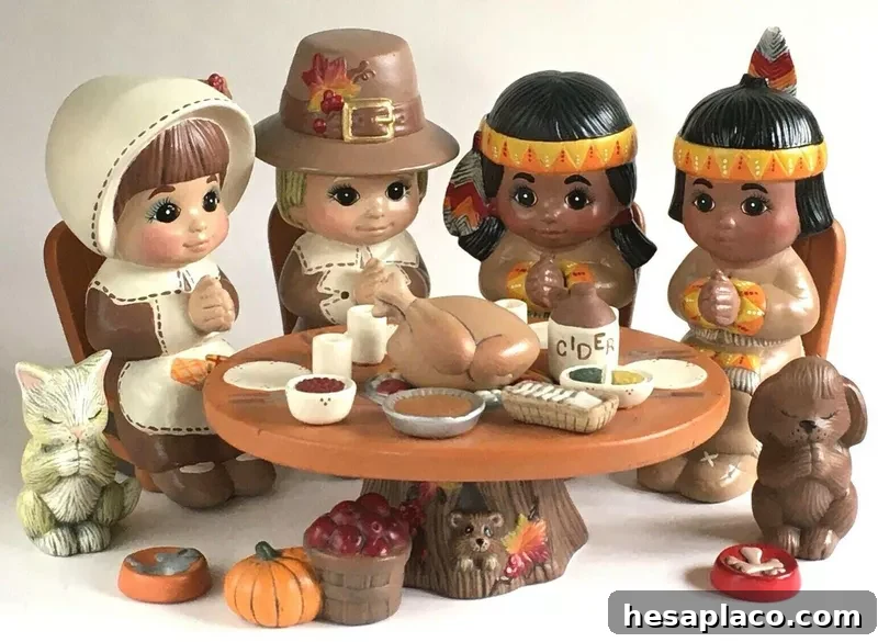 Ceramic Hand-Painted First Thanksgiving Set