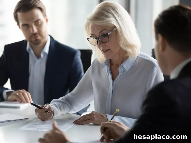 Senior corporate executive in a meeting