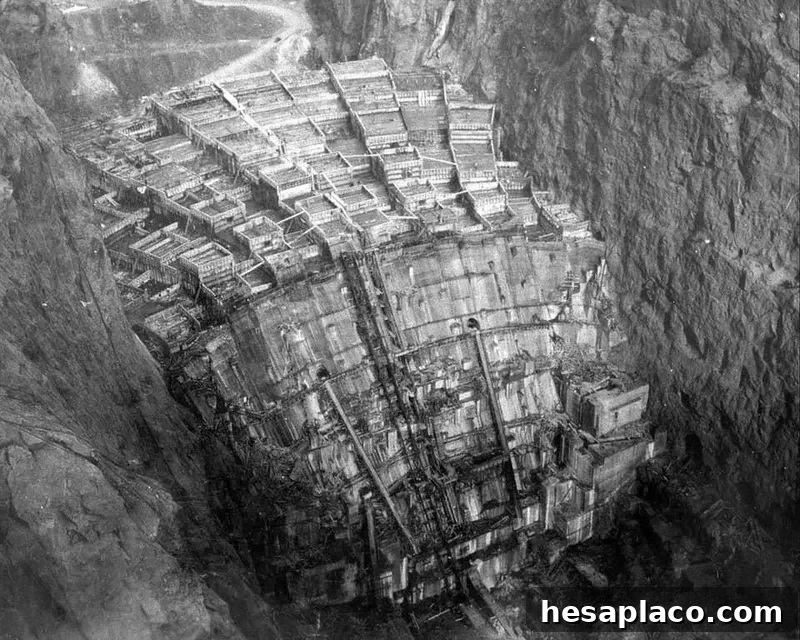 Hoover Dam being constructed