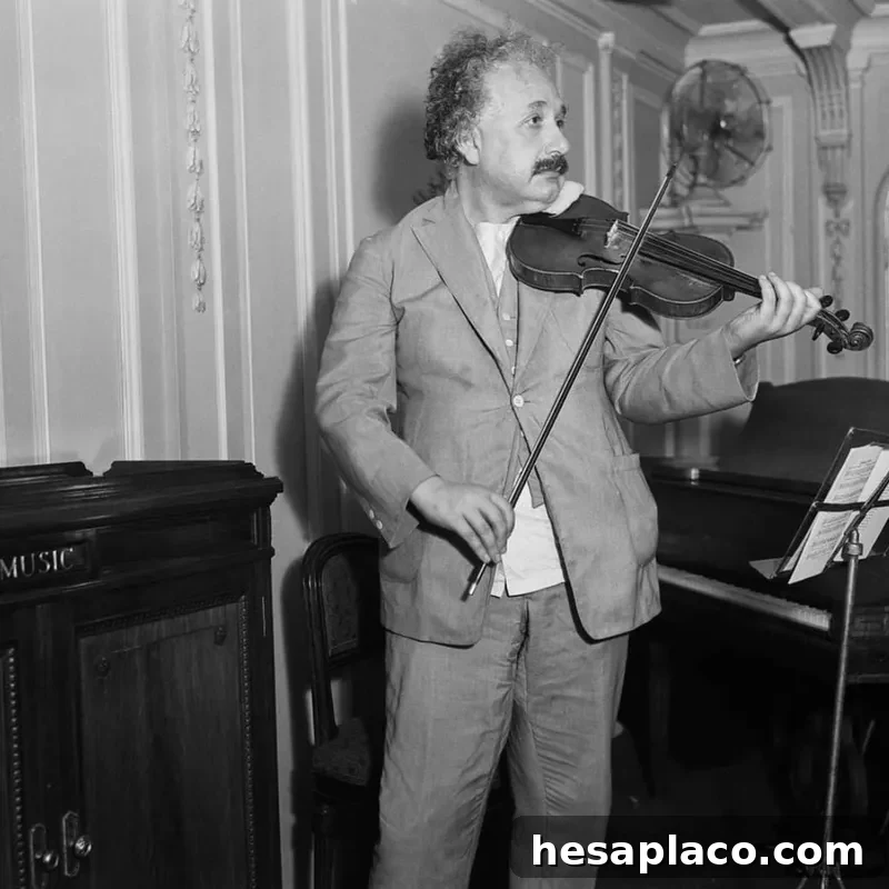 Einstein playing violin