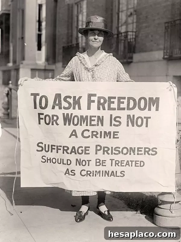 Women activist fighting for women's voting rights