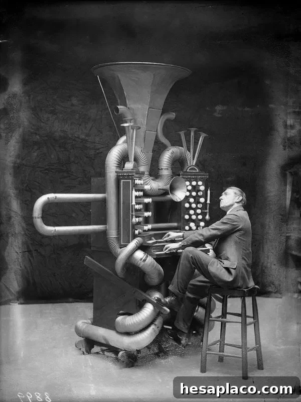 Fake musical instrument designed by Lewis Sydney