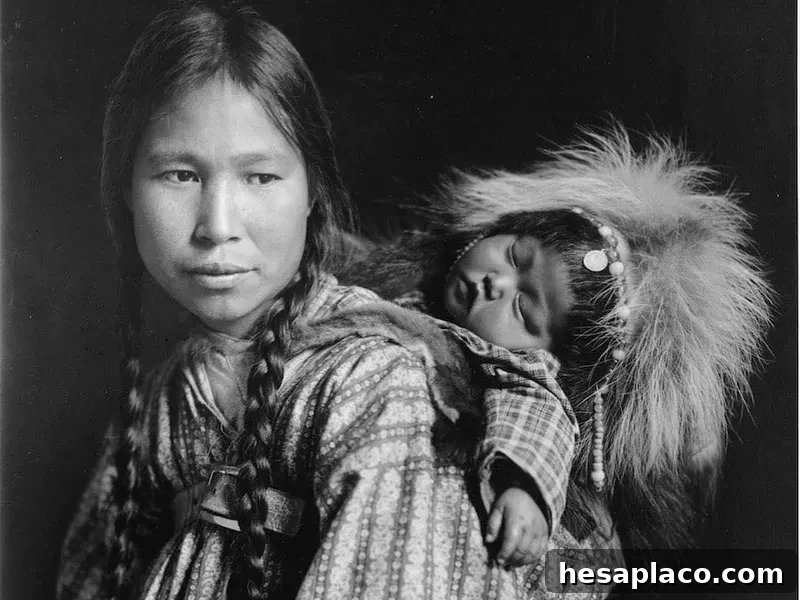 Inuit woman with papoose
