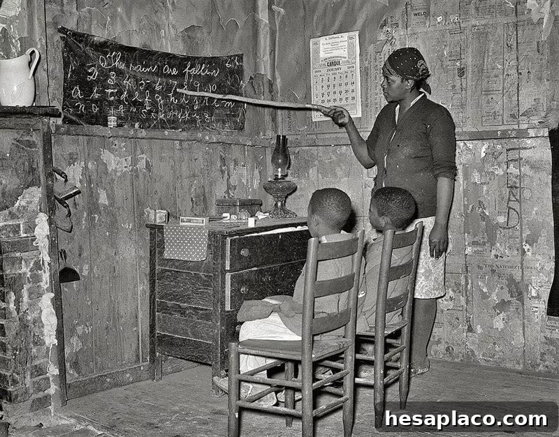 Mother home schools her children