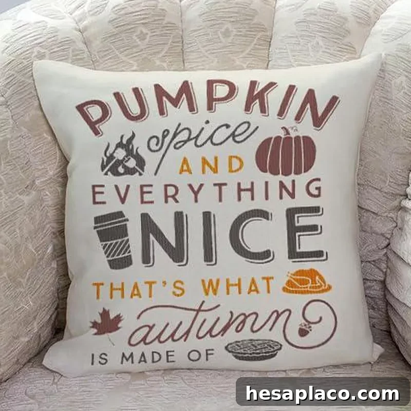 Pumpkin spice pillow cover