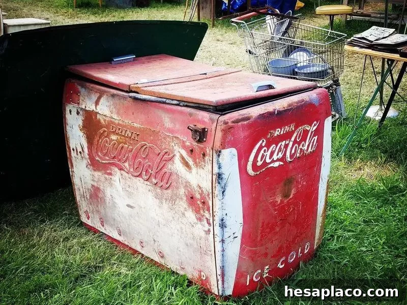 Old drink cooler at 127 Yard Sale