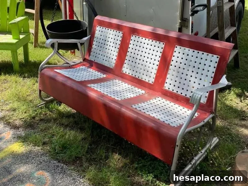 Old bench at First Monday Trade Days