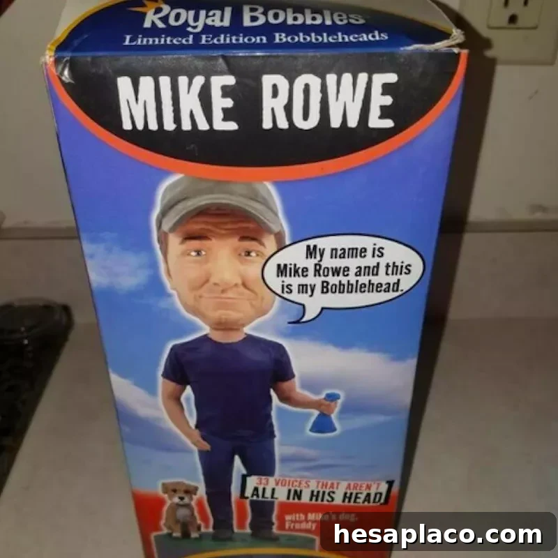 Mike Rowe and Freddy bobblehead